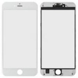 LCD stikliukas Apple iPhone 6 su rėmeliu ir OCA white (O)